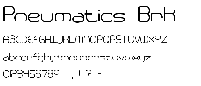 Pneumatics BRK font